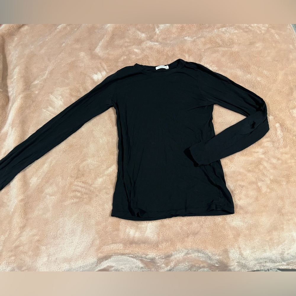 Rag & Bone Black Long Sleeved Tshirt Tee Size XS DAMAGED
